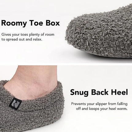 Comfortable Slippers Closed Back, Memory Foam Slipper with Rubber Sole – image 8