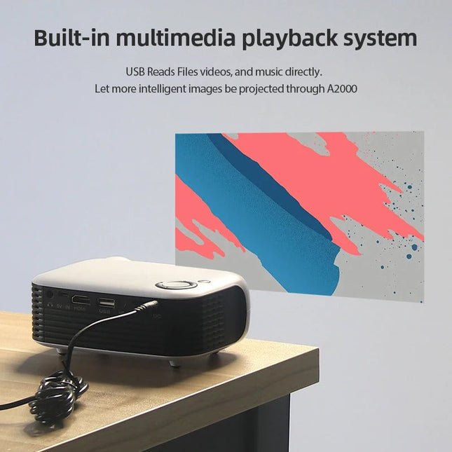 Portable Projector, Mini Projector with HDMI and USB