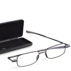 Womens Reading Glasses, Folding Reading Glasses for Men with Spring Hinge, Compact Reading Glasses with Case