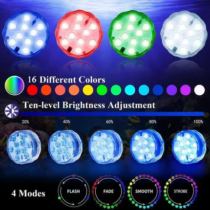 Underwater Pool Lights with Timer, 4 Pack Dimmable LED Pool Lights – image 4
