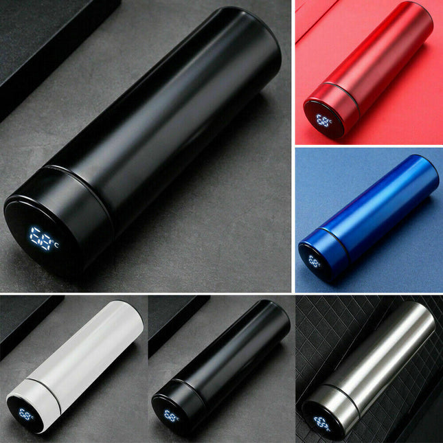 Stainless Steel Water Bottle, Smart Thermos Bottle with LED Temperature Display