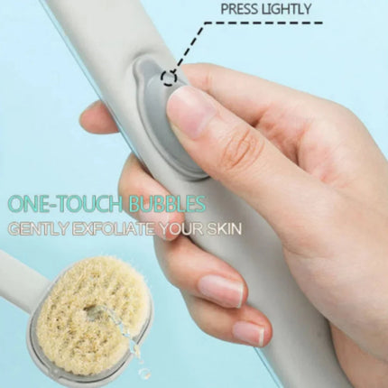 Long Handle Back Scrubber with Soap Dispenser, Body Scrubber for Shower – image 4