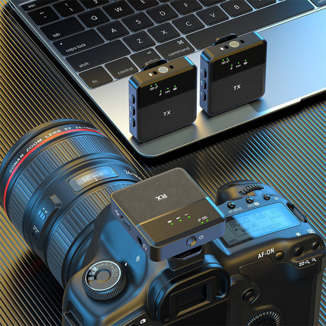 Wireless Microphone for iPhone and Android, Dual Wireless Lavalier Microphone
