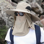 Sun Hat with Adjustable Chin Strap, Wide Brim Hat with UV Protection and Breathable Mesh, Beach Hat for Fishing