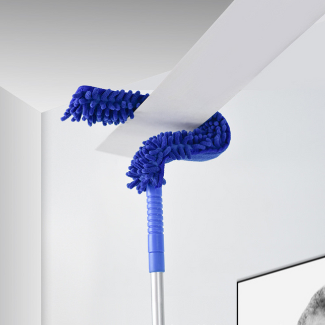Microfiber Duster with Extendable Handle, Flexible Ceiling Fan Duster, High Reach Cleaning Duster