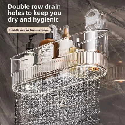 Bathroom Shelf No Drill, Suction Cup Shower Caddy for Bottles – image 5