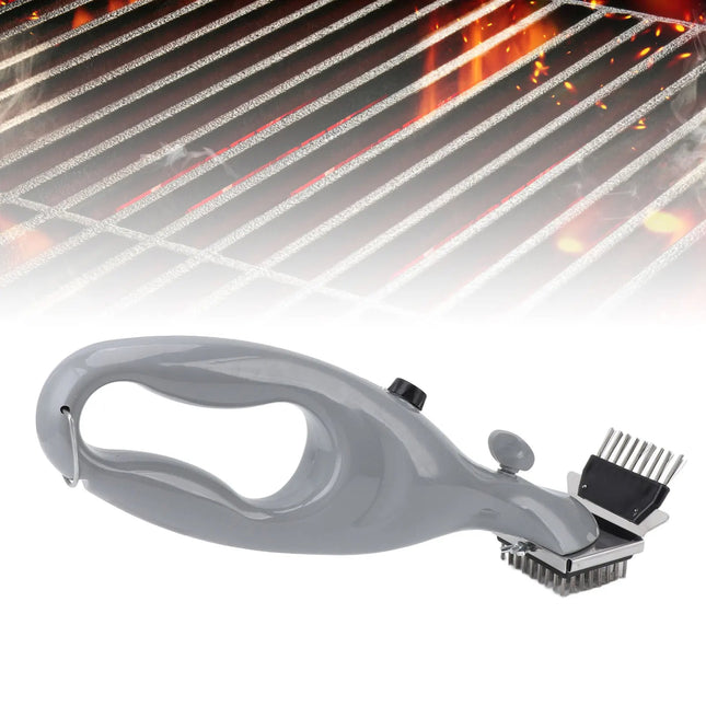 Grill Brush with Steam Cleaning, Stainless Steel Grill Cleaning Brush for Cast Iron and Ceramic Grates