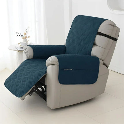 Waterproof Quilted Recliner Slipcover for Armchairs, Machine Washable Pet and Kid Friendly Chair Cover