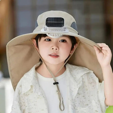 Kids Cooling Hat, Solar Fan Hat with USB Rechargeable Fan – image 6