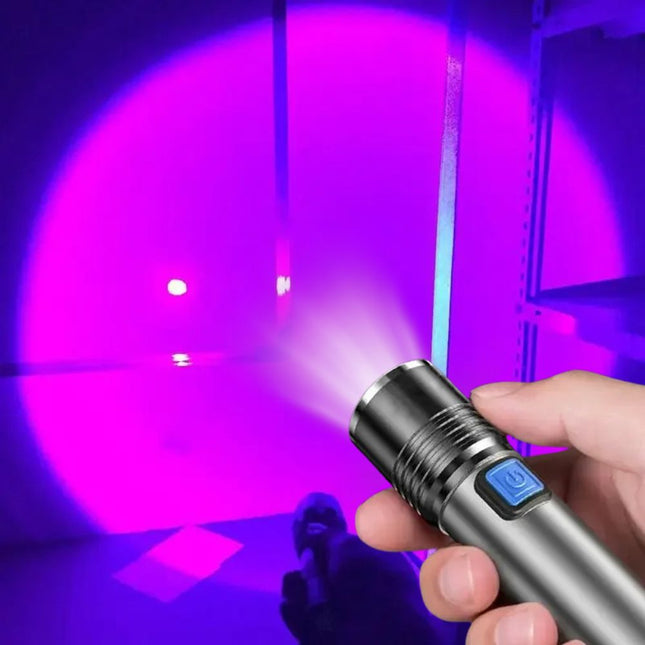 UV Flashlight, Blacklight Flashlight for Pet Urine and Stain Detection, Rechargeable Zoomable Ultraviolet Light