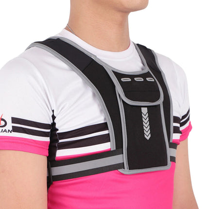Reflective Running Vest Chest Bag with Phone Pocket, Runners Vest with Headphone Port for Men and Women – image 5