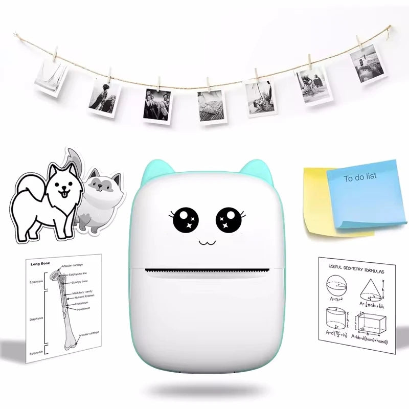 Tuzwa Mini Thermal Label Printer – Bluetooth Inkless Portable Label Maker, 200DPI, Auto-Cutter, iOS & Android