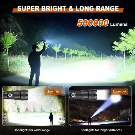 High Lumen Rechargeable Flashlight, Zoomable LED Flashlight Torch – image 4