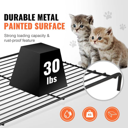 Indoor Cat Cage Enclosure, Cat Playpen with Hammock and Ladders – image 6