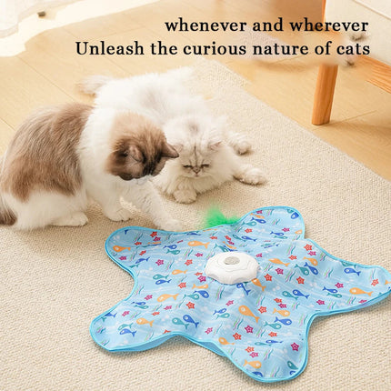 Interactive Cat Toy, Automatic Cat Toy Hide and Seek with Moving Feather – image 4