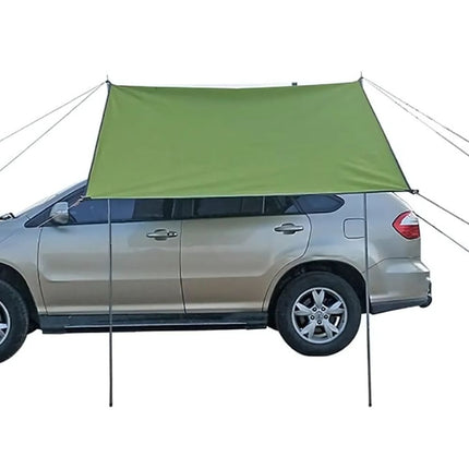 Waterproof Car Side Awning Pull Out Kit, PE Rooftop Canopy Sun Shade and Rain Shelter for SUV Truck and Van Camping, 2x3M 2.7x4M or 3x3M