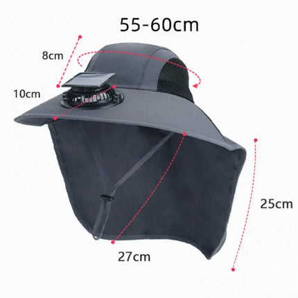 Wide Brim Hat with Fan, Solar Fan Hat and Sun Protection Hat – image 4