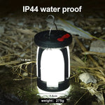 Tuzwa Solar Camping Lantern – 500LM USB Rechargeable Folding LED Light, 6 Modes, 2400mAh Battery for Outdoor Use