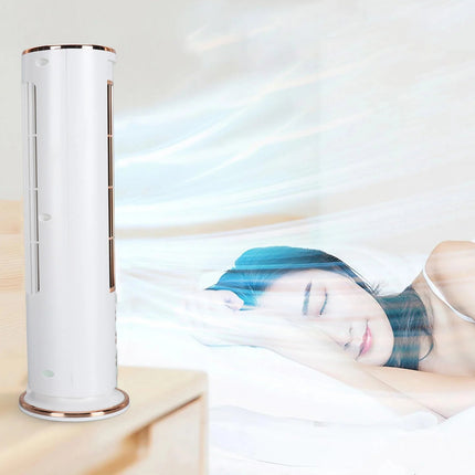 Portable Fan Bladeless Desktop with Remote Control, Rechargeable Tower Fan 3 Speeds Wide Oscillation, Cooling Fan USB