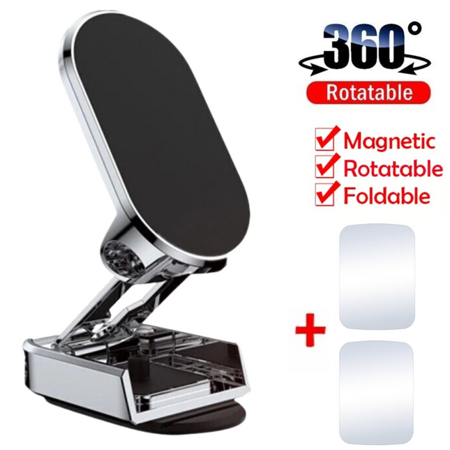 Magnetic Car Phone Holder, Foldable Car Phone Mount