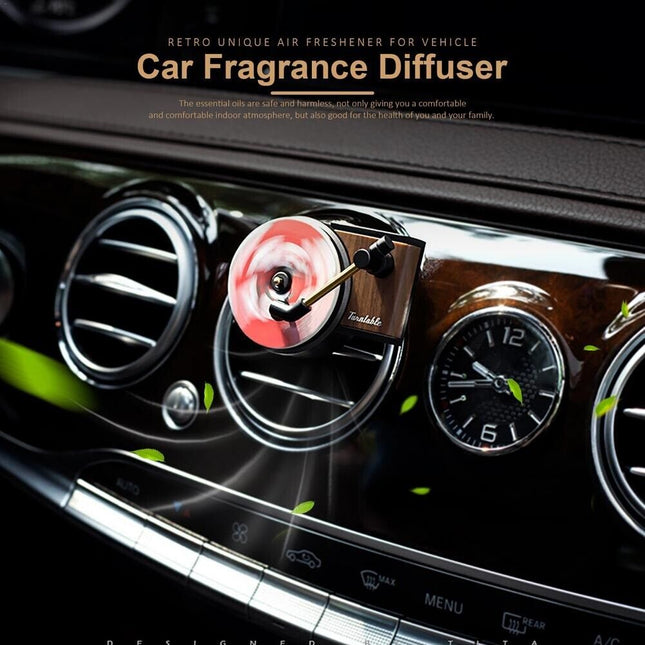 Car Air Freshener with Vintage Record Design, Hanging Car Freshener for Rearview Mirror