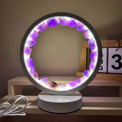 Crystal Bedside Lamp, Healing Stone Night Lamp with Crystal Column – image 4