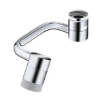 Tuzwa 1080° Rotating Faucet Extender – Stainless Steel & Copper Swivel Sink Adapter with 22mm/24mm Connector, Silver