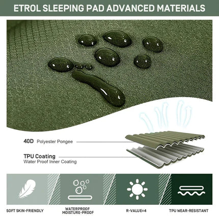 Camping Air Mattress with Integrated Foot Pump, Inflatable Camping Mattress and Portable Mattress for Outdoor – image 8