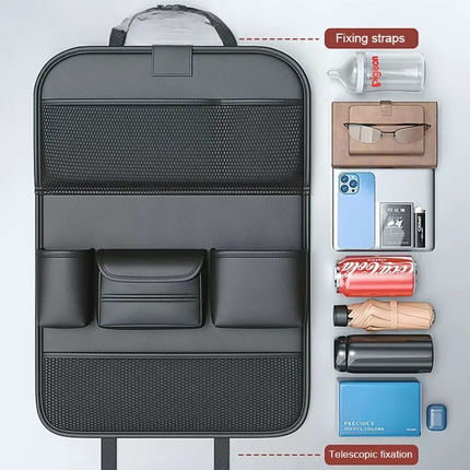 Foldable Car Food Tray with Adjustable Tablet Holder