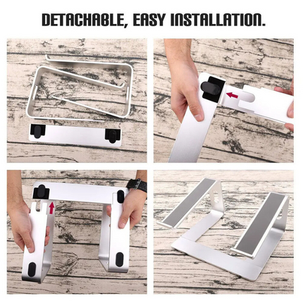 Laptop Stand for Desk, Aluminum Laptop Riser with Non Slip Pads for Eye Level