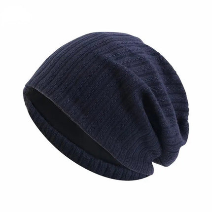 Mens Beanie, Cotton Knit Beanie Hat with Wheat Pattern