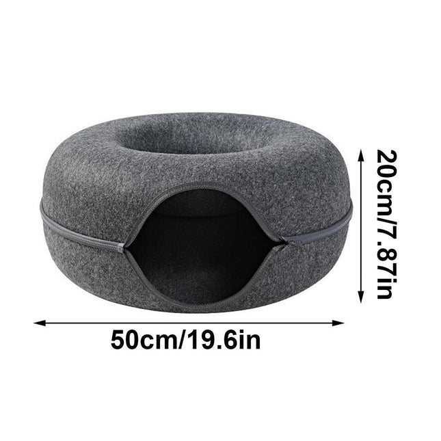 Cat Beds for Indoor Cats, Round Donut Pet Nest for Kittens – image 6