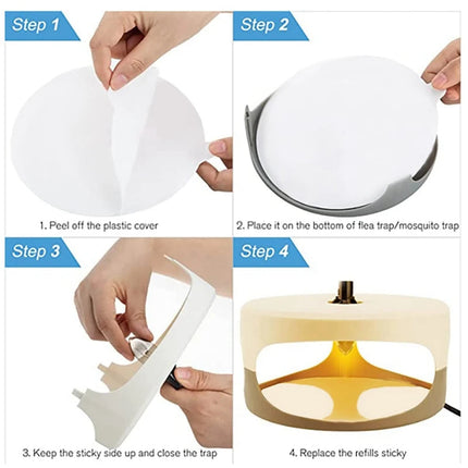 Bed Bug Trap Refill Glue Boards 12 Pack, Chemical Free Flea Trap