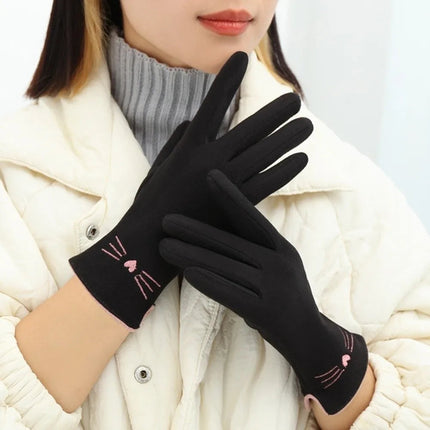 Winter Gloves for Women, Cat Gloves with Touchscreen Fingertips