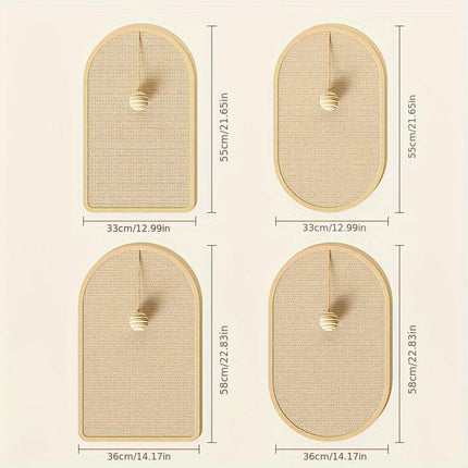 Cat Scratchers Sisal, Wall Mounted Cat Scratcher 3 in 1 with Hanging Ball Toy – image 4