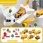 Tuzwa Airplane Toy Set for Kids – 20-Piece Friction-Powered Airport Playset with Vehicles & Sound, Ages 3–12