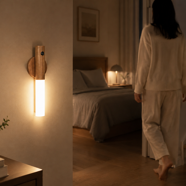 Night Lights for Hallway, Motion Sensor Light Indoor, Rechargeable Magnetic LED Wall Light for Stairs and Bedside