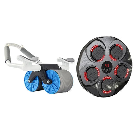 Wall Mounted Music Boxing Machine, Bluetooth Reaction Light Punching Trainer with Adjustable Speed and Modes, No Drill Home Setup