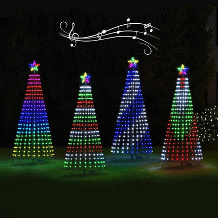 Outdoor Christmas Tree Lightshow, LED Christmas Tree Lights with 12 Modes