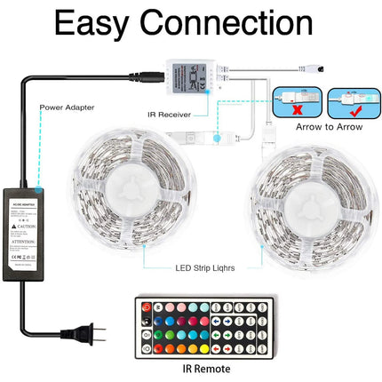 LED Strip Lights with Remote 32.8 ft, LED Lights for Room and Bedroom