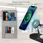 3-in-1 Wireless Charger Station with MagSafe Compatibility | Versatile Charging Solution for Smartphones, Smartwatches, and Earbuds 3