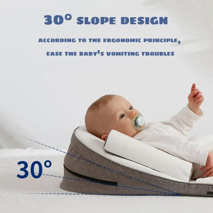 Infant Reflux Pillow Wedge for Side Sleeping, Newborn Wedge Pillow with Waterproof Top, Memory Foam Core – image 4