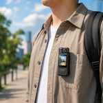 Tuzwa 4K Body Camera with WiFi – Mini Wearable Clip-On Camera, 180° Rotating Lens, IR Night Vision, Motion Detection & Loop Recording