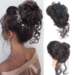Tuzwa Curly Hair Bun Extension – Clip-In Synthetic Messy Bun Hairpiece, Natural-Look Volume, Multiple Colors