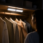 Under Cabinet Lights, Motion Sensor Light for Closet with Magnetic Mount, Rechargeable LED Closet Lights for Kitchen