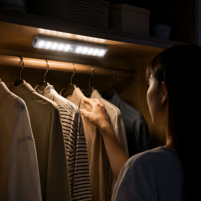 Under Cabinet Lights, Motion Sensor Closet Light with Magnetic Mount, Rechargeable LED Closet Lights for Kitchen