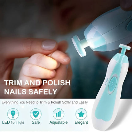 Baby Nail Trimmer with 6 Grinding Heads, 4 Speed Quiet Nail Trimmer – image 5