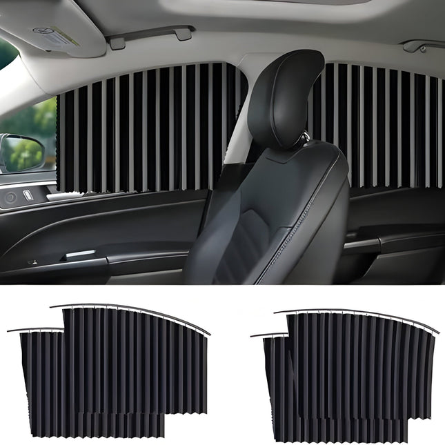 Car Window Shades Magnetic Front and Rear, Car Window Sun Shades with UV Protection, Car Sun Shade with Sliding Track