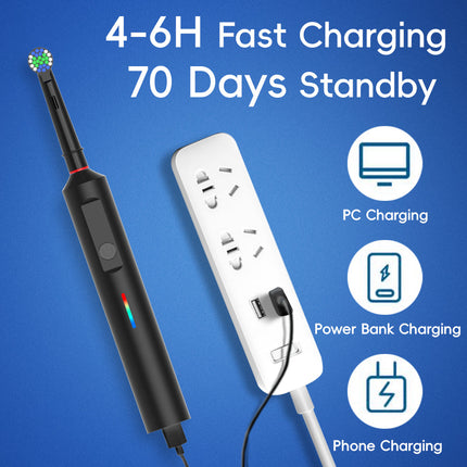 Rechargeable Electric Toothbrush with 6 Heads, Oscillating Electric Toothbrush – image 5