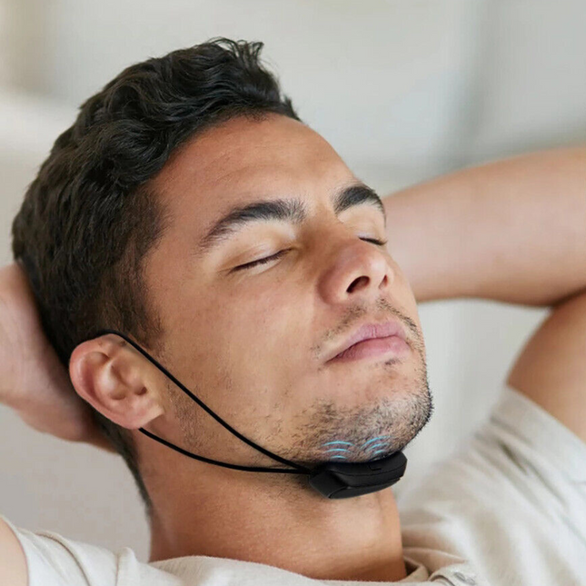 Anti Snoring Device, Chin Strap for Snoring with Pulse Massage, Rechargeable Snore Stopper, Jaw Massager
